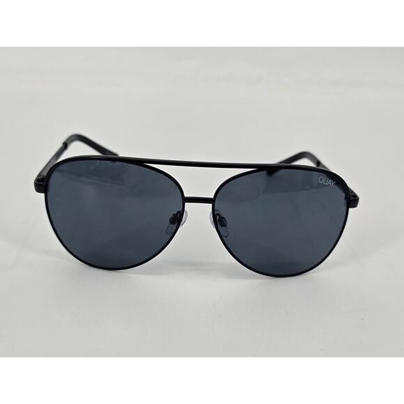 Quay Australia Vivienne Black Aviator Sunglasses Smoke Lenses Minimal Modern main image 7